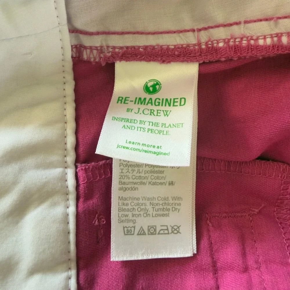 J.Crew Chino Shorts Womens 12 Pink Re-Imagined Cotton Casual Preppy Summer